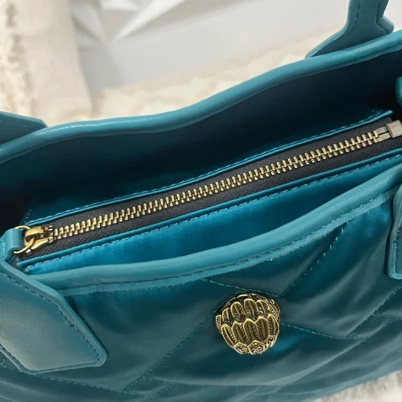 Kurt Geiger Teal Quilted Tote Bag (Shopper Bag) - Picture 5 of 11